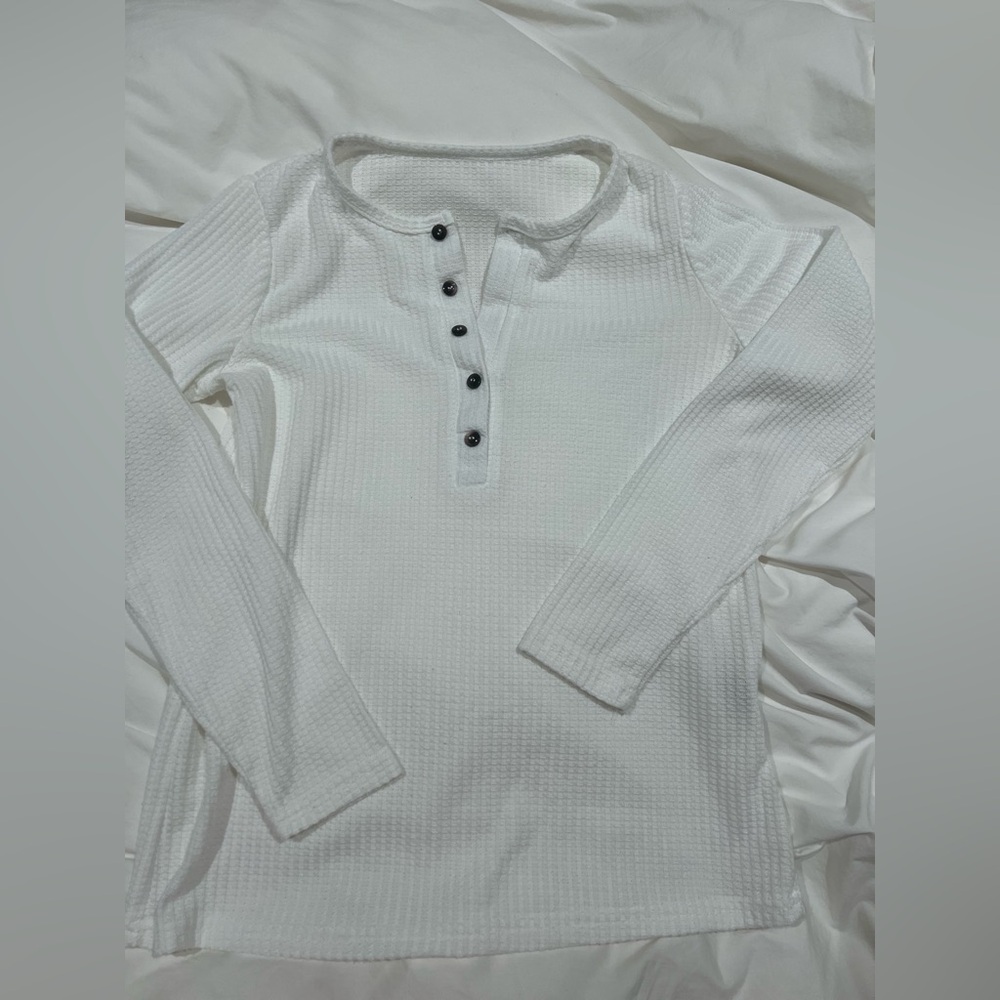 shein waffle Henley